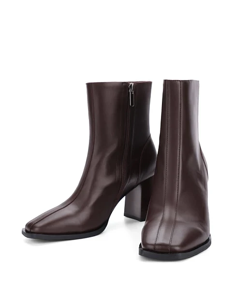 Женские ботинки MIRATON кожаные коричневые - фото 5 - Miraton