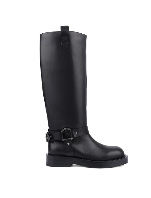 Женские сапоги MIRATON кожаные черные - фото 1 - Miraton