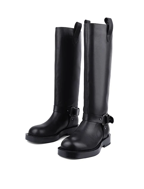 Женские сапоги MIRATON кожаные черные - фото 5 - Miraton