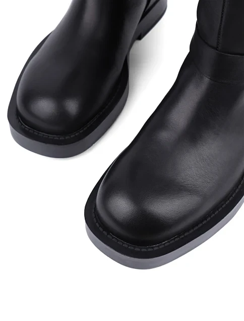 Женские сапоги MIRATON кожаные черные - фото 6 - Miraton