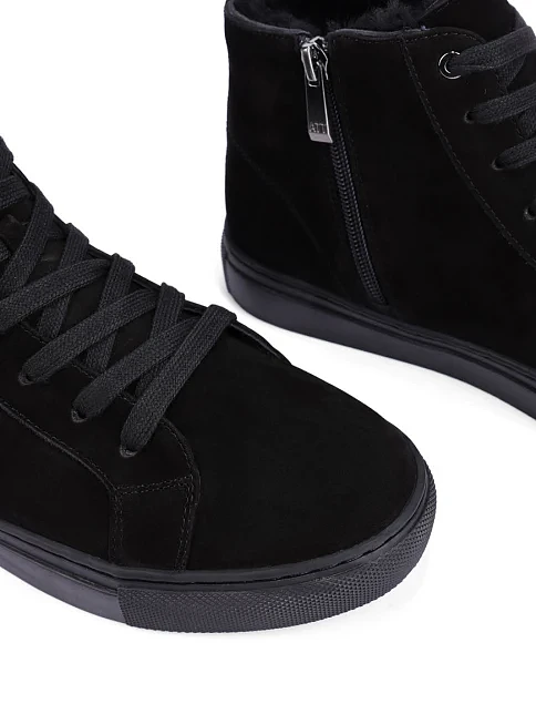 Женские ботинки Attizzare из нубука черные - фото 5 - Miraton