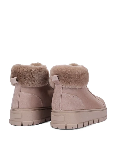 Женские ботинки Attizzare велюровые бежевые - фото 4 - Miraton