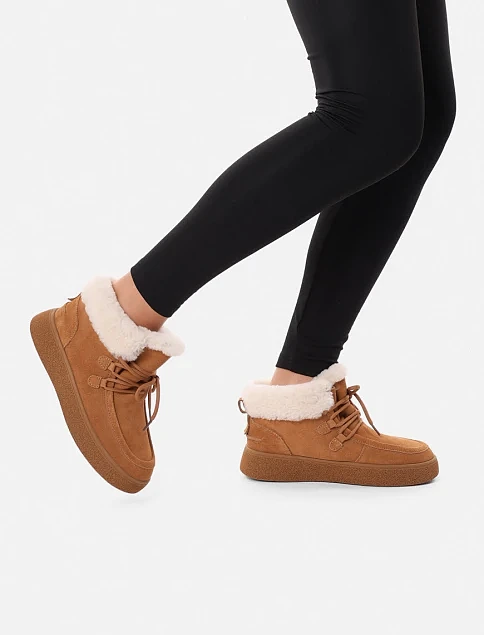 Жіночі черевики Attizzare велюрові бежеві - фото 1 - Miraton