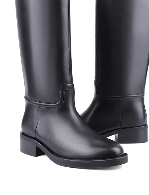 Женские сапоги Attizzare кожаные черные - фото 2 - Miraton