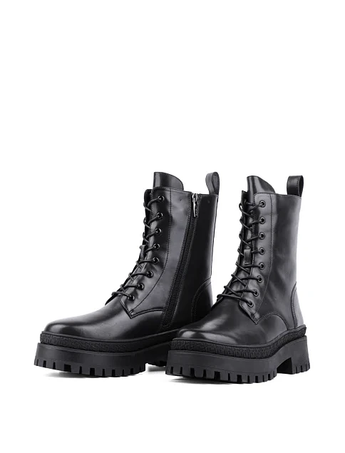 Женские ботинки Attizzare кожаные черные - фото 4 - Miraton