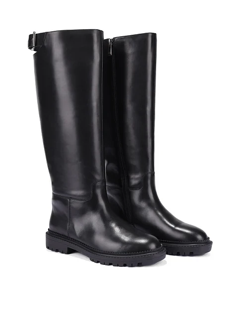 Женские сапоги Attizzare кожаные черные - фото 3 - Miraton