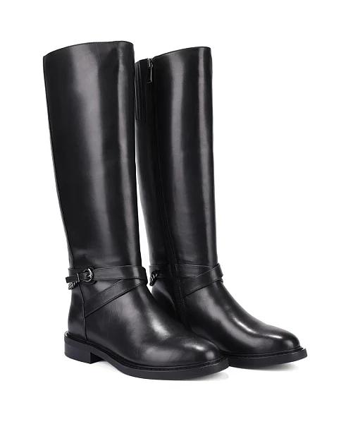 Женские сапоги Attizzare кожаные черные - фото 4 - Miraton