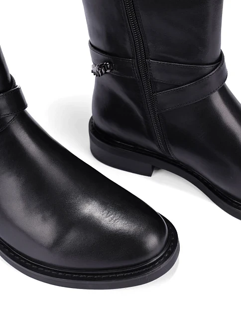 Женские сапоги Attizzare кожаные черные - фото 6 - Miraton