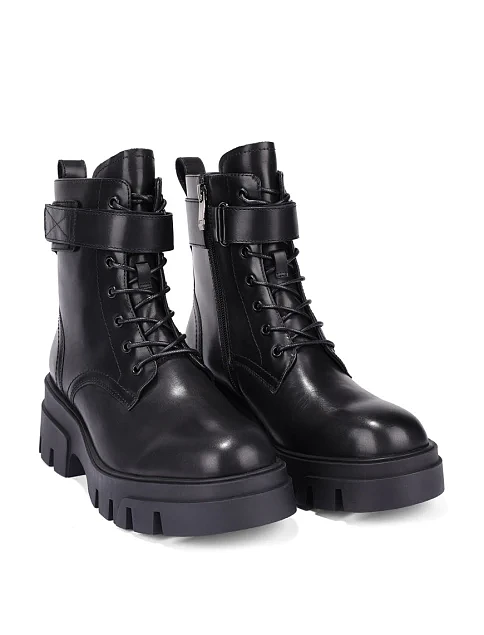 Женские ботинки Attizzare кожаные черные - фото 4 - Miraton