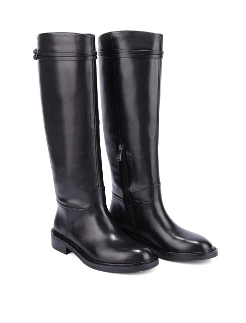 Женские сапоги Attizzare кожаные черные - фото 3 - Miraton