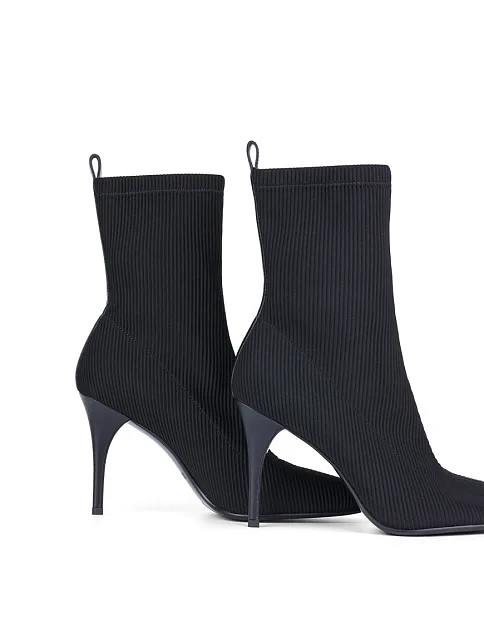 Женские ботинки MIRATON тканевые черные - фото 4 - Miraton