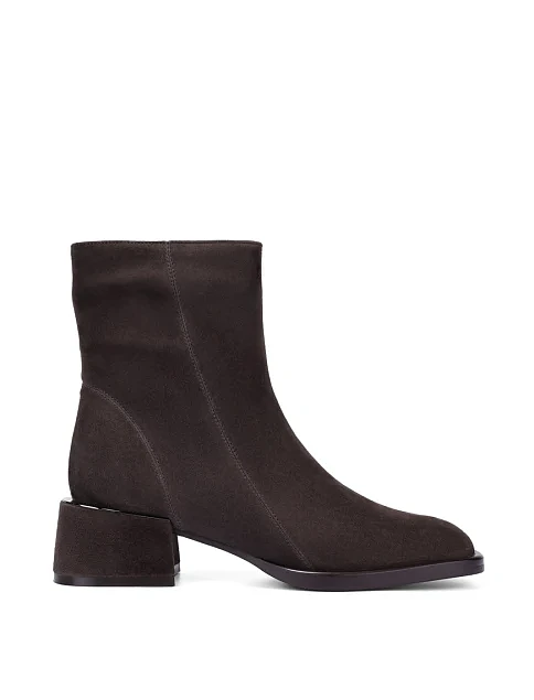 Женские ботинки велюровые серые - фото 1 - Miraton