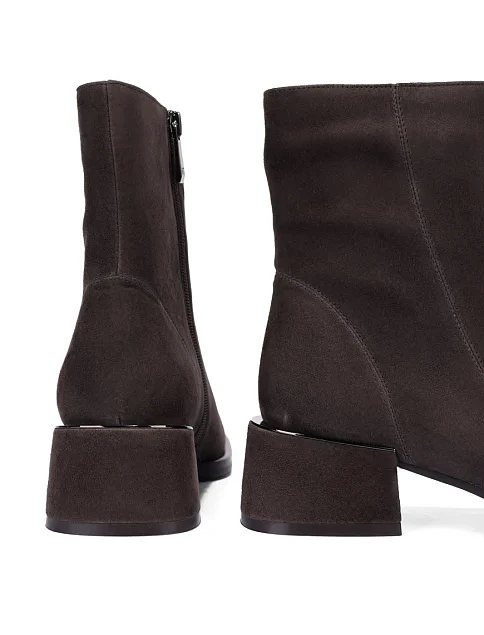 Женские ботинки велюровые серые - фото 5 - Miraton