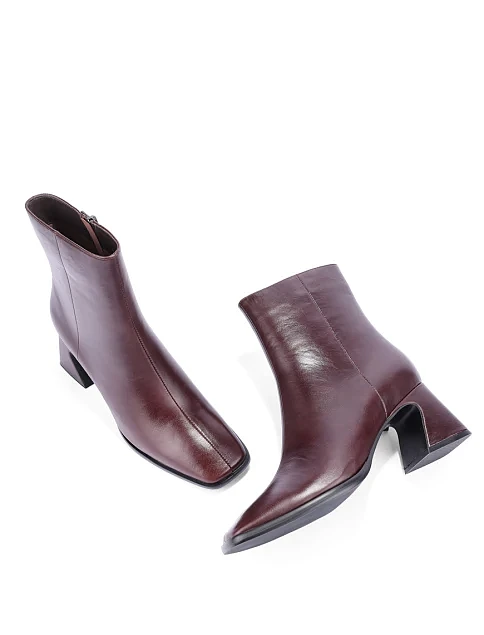 Женские ботинки MIRATON кожаные бордовые - фото 2 - Miraton