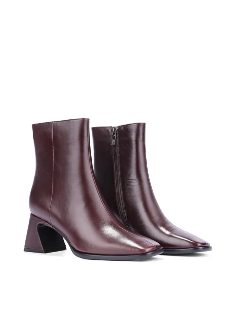 Женские ботинки MIRATON кожаные бордовые - фото 3 - Miraton