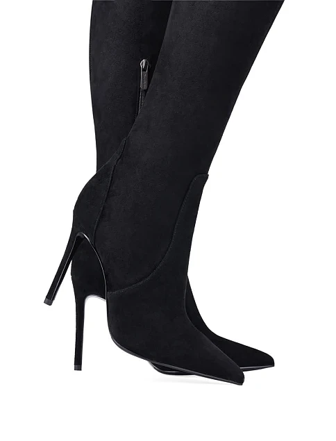 Женские ботфорты Mia May велюровые черные - фото 2 - Miraton