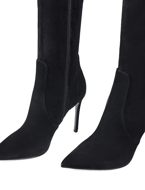 Женские ботфорты Mia May велюровые черные - фото 5 - Miraton