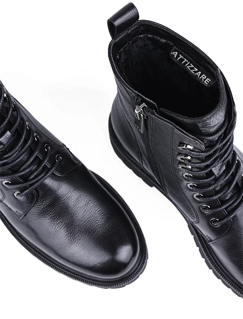 Женские ботинки Attizzare кожаные черные - фото 5 - Miraton