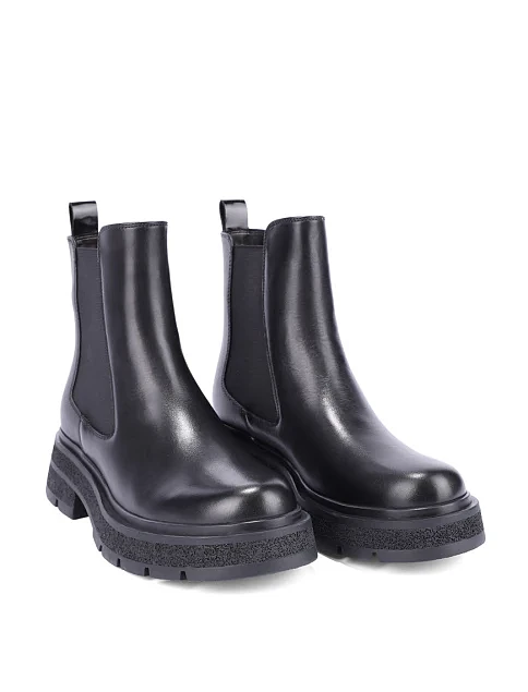 Женские ботинки челси MIRATON кожаные черные - фото 3 - Miraton