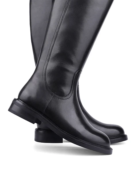 Женские сапоги Attizzare кожаные черные - фото 2 - Miraton