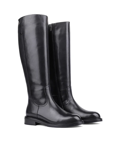 Женские сапоги Attizzare кожаные черные - фото 3 - Miraton