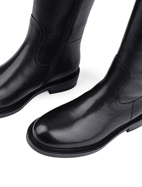 Женские сапоги Attizzare кожаные черные - фото 5 - Miraton