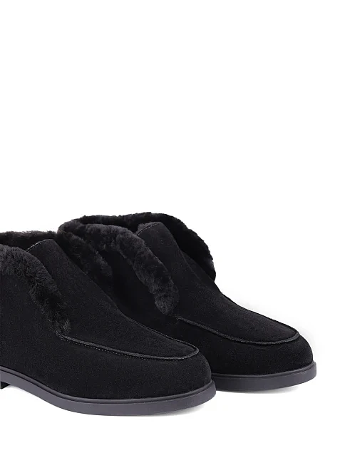 Женские ботинки велюровые черные - фото 5 - Miraton