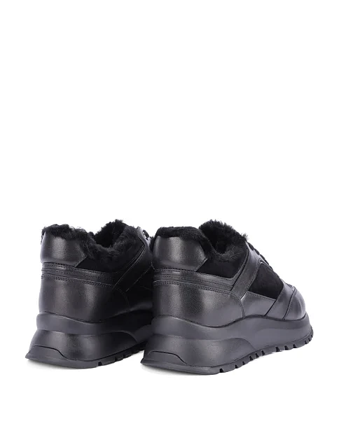 Женские кроссовки MIRATON кожаные черные - фото 4 - Miraton