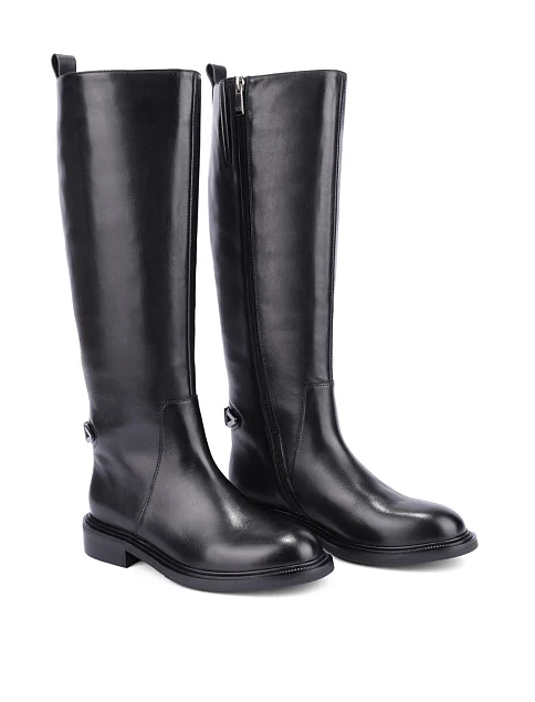 Женские сапоги Attizzare кожаные черные - фото 3 - Miraton