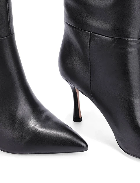 Женские сапоги Mia May кожаные черные - фото 2 - Miraton