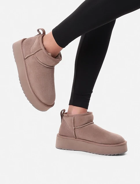 Женские угги челси Attizzare велюровые серые - фото 1 - Miraton