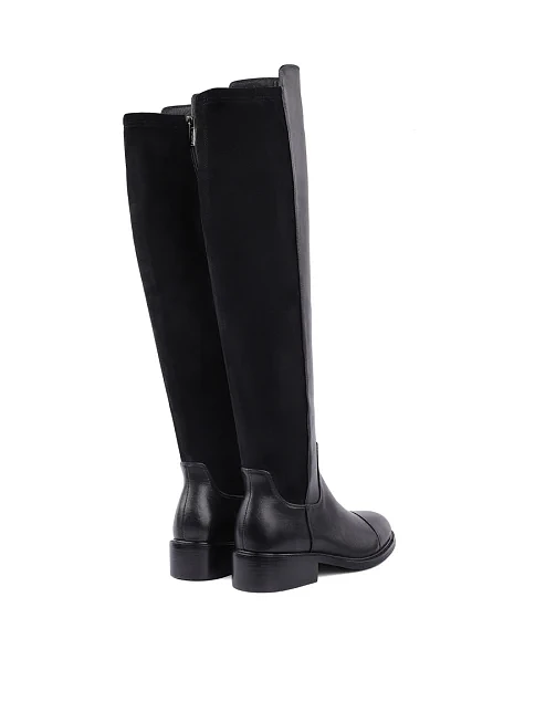 Женские ботфорты Attizzare кожаные черные - фото 3 - Miraton