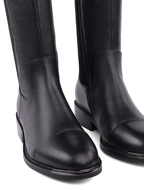 Женские ботфорты Attizzare кожаные черные - фото 5 - Miraton