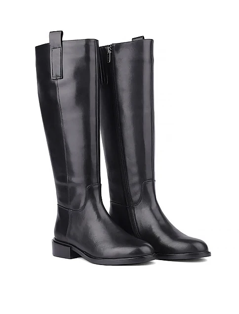 Женские сапоги Attizzare кожаные черные - фото 2 - Miraton