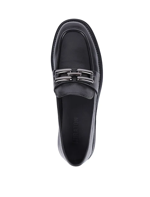 Женские туфли MIRATON кожаные черные - фото 5 - Miraton