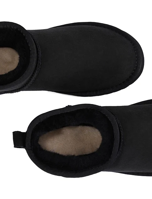 Женские угги Attizzare велюровые черные - фото 2 - Miraton