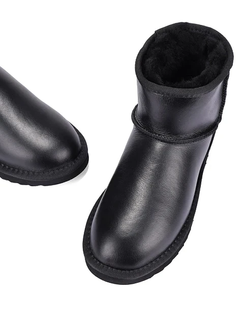 Женские угги челси Attizzare кожаные черные - фото 2 - Miraton