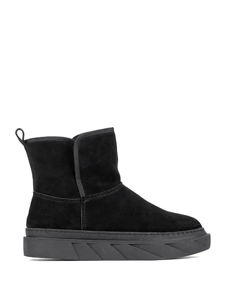 Женские угги MIRATON велюровые черные - фото 1 - Miraton