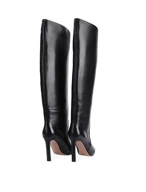 Женские сапоги MiaMay кожаные черные - фото 4 - Miraton