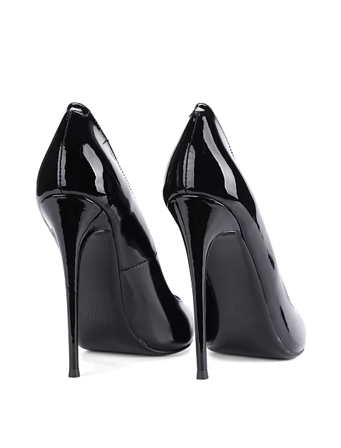 Женские туфли лодочки MIRATON лаковые черные - фото 4 - Miraton