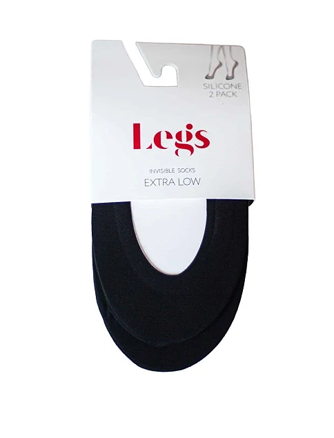 Следы женские из микрофибры черные 2 шт. - фото 1 - Miraton