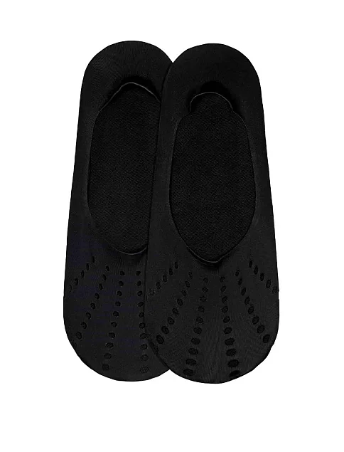 Следы женские с перфорацией черные 2 шт. - фото 1 - Miraton