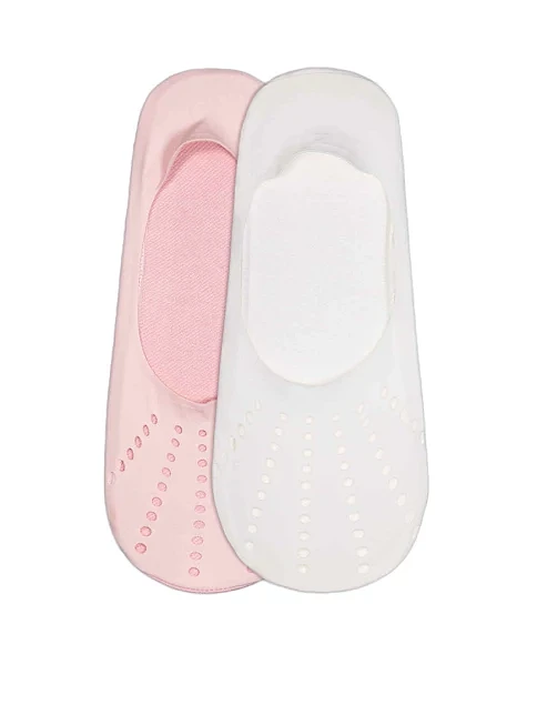 Следы женские с перфорацией молочные 2 шт. - фото 1 - Miraton