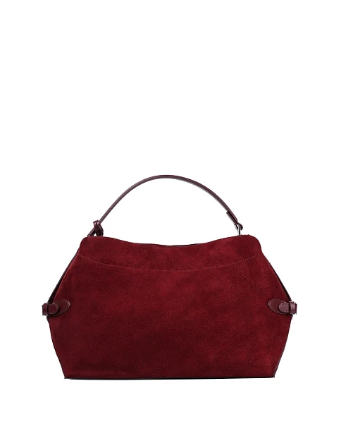 Женская сумка хобо MIRATON замшевая бордовая - фото 1 - Miraton