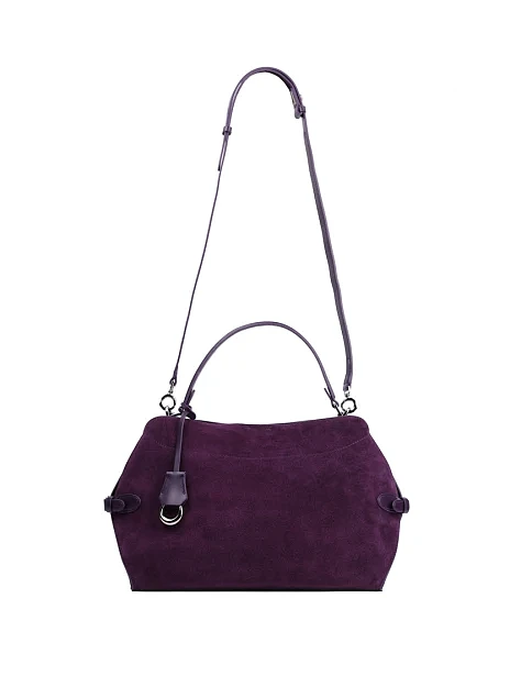 Женская сумка хобо MIRATON замшевая фиолетовая - фото 5 - Miraton