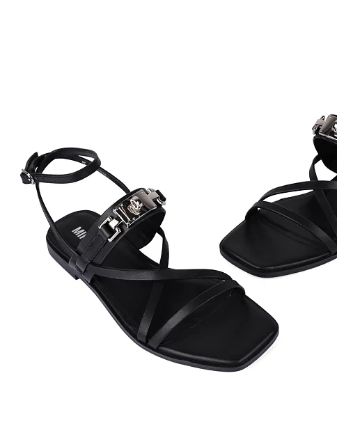 Жіночі сандалі шкіряні чорні - фото 2 - Miraton