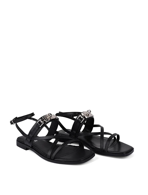 Жіночі сандалі шкіряні чорні - фото 3 - Miraton