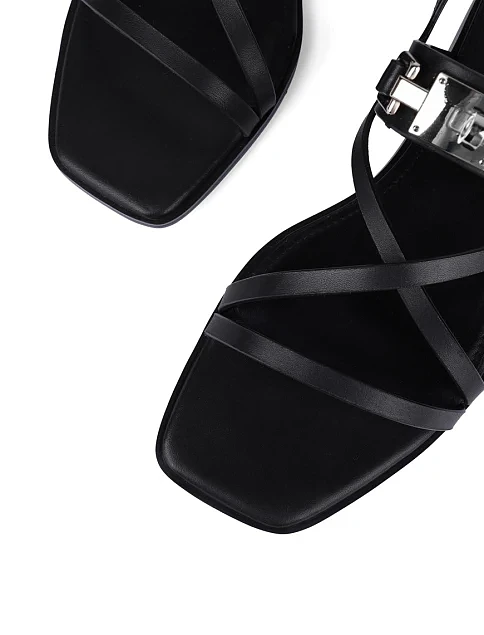 Жіночі сандалі шкіряні чорні - фото 5 - Miraton