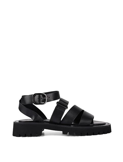 Жіночі сандалі шкіряні чорні - фото 1 - Miraton