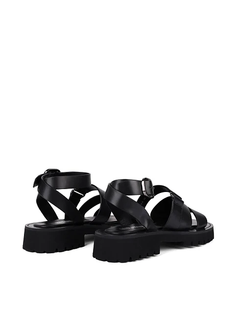 Жіночі сандалі шкіряні чорні - фото 4 - Miraton